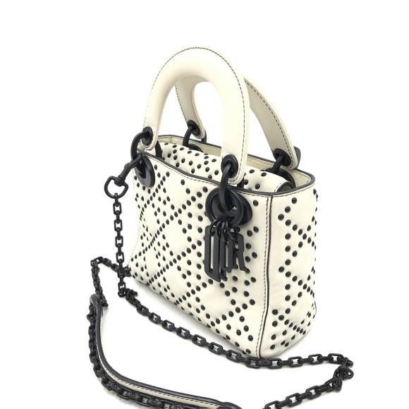 Christian Dior Lady Dior Studded Mini Chain Leather Shoulder Bag - Picture 2 of 11